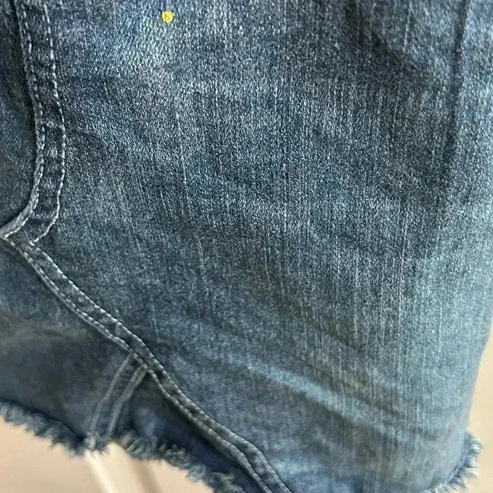 GUC Vanilla Star Girls denim overall dress. Size 12 big kid.One tiny paint stain